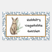 Kaninchen Aufkleber für Gemüsegärten (Vorderseite)