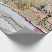 Kaninchen aus zerrissenem Papier Geschenkpapier (Ecke)