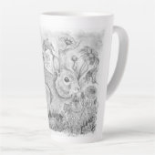 Kaninchen bei Blume Milchtasse (Rechte Ecke)