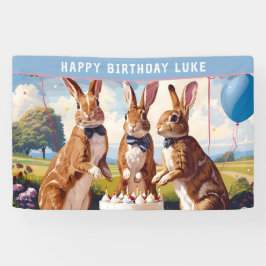 Kaninchen bei Krawatte Banner