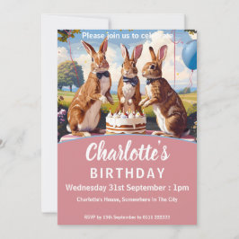 Kaninchen bei Krawatte Einladung