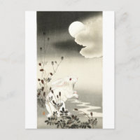 Kaninchen bei Vollmond - Ohara Koson - Vintage Kun
