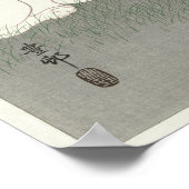 Kaninchen bei Vollmond von Ohara Koson Poster (Ecke)