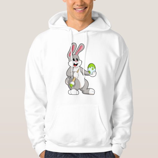 Kaninchen beim Anmalen mit Ei Hoodie (Vorderseite)