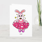Kaninchen beim Balletttanz Karte (Rückseite)