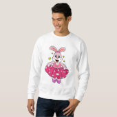 Kaninchen beim Balletttanz Sweatshirt (Vorne ganz)
