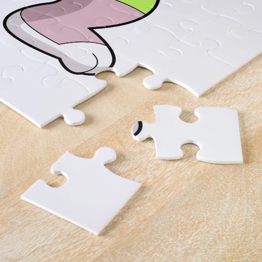 Kaninchen beim Boxen mit Boxhandschuhen Puzzle (Seite)