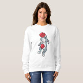 Kaninchen beim Boxen mit Boxhandschuhen Sweatshirt (Vorne ganz)