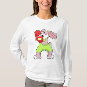 Kaninchen beim Boxen mit Boxhandschuhen T-Shirt
