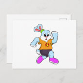 Kaninchen beim Laufen Postkarte (Vorne/Hinten)