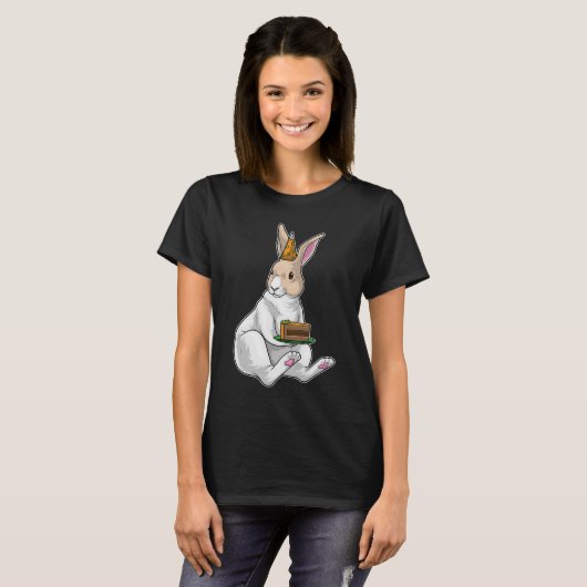 Kaninchen Birthday Cake T-Shirt (Vorne ganz)