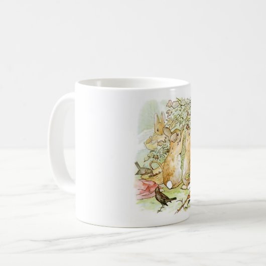 Kaninchen: BlackBerry Picking (Beatrix Potter) Kaffeetasse (Vorderseite Links)