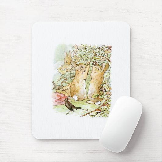 Kaninchen: BlackBerry Picking (Beatrix Potter) Mousepad (Mit Mouse)