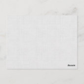 Kaninchen blasen Kaugummi graue Leinen Postkarte (Rückseite)