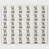 Kaninchen blasen rosa Kaugummi Papier Geschenkpapier (Flach)