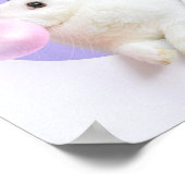 Kaninchen bläst Kaugummiblase, Nachricht oder Name Poster (Ecke)