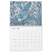 Kaninchen Blaues Hasen Bunny Tile Originelle Kunst Kalender (Mär 2027)