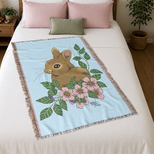 Kaninchen-Blume Decke