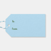 Kaninchen-Blume Geschenkanhänger (Rückseite Horizontal)