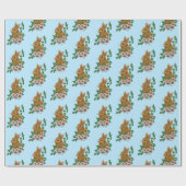 Kaninchen-Blume Geschenkpapier (Flach)