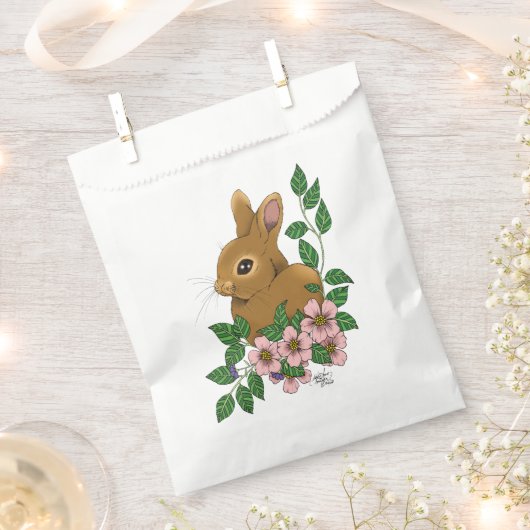 Kaninchen-Blume Geschenktütchen (Ausgeschnitten)
