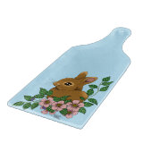 Kaninchen-Blume Schneidebrett (Ecke)