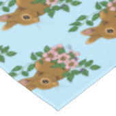 Kaninchen-Blume Tischdecke (Schrägansicht)