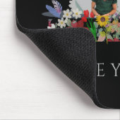 Kaninchen, Blume und Vögel, Personalisierte Gestal Mousepad (Ecke)