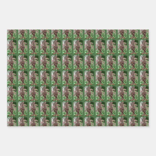 Kaninchen Blütennatur Geschenkpapier Set (Vorderseite 2)