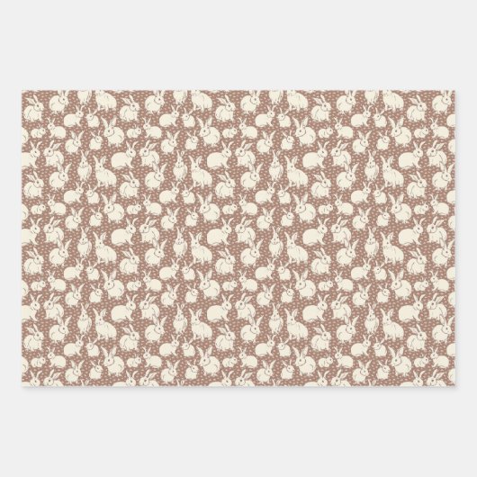 Kaninchen Bonanza - Mocha Mousse. Geschenkpapier Set (Vorderseite 3)