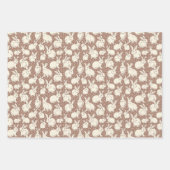 Kaninchen Bonanza - Mocha Mousse. Geschenkpapier Set (Vorderseite)