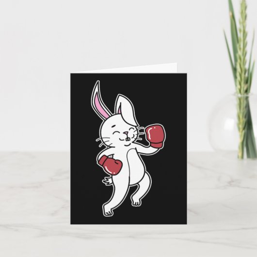Kaninchen Boxing Karte (Vorderseite)
