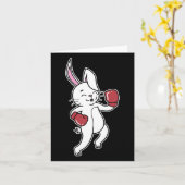 Kaninchen Boxing Karte (Gelbe Blume)