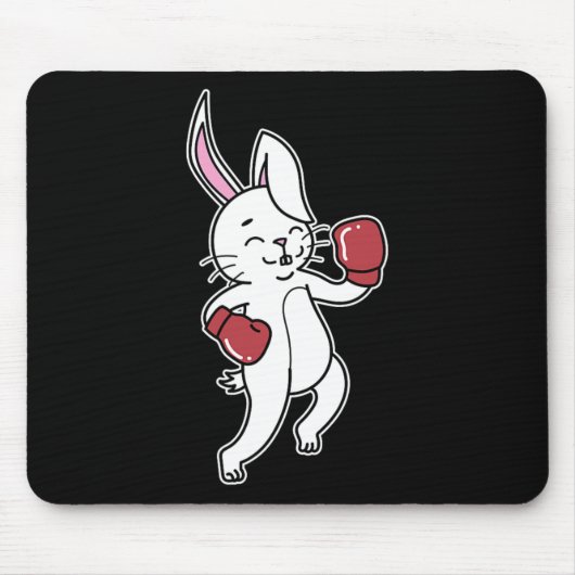 Kaninchen Boxing Mousepad (Vorne)