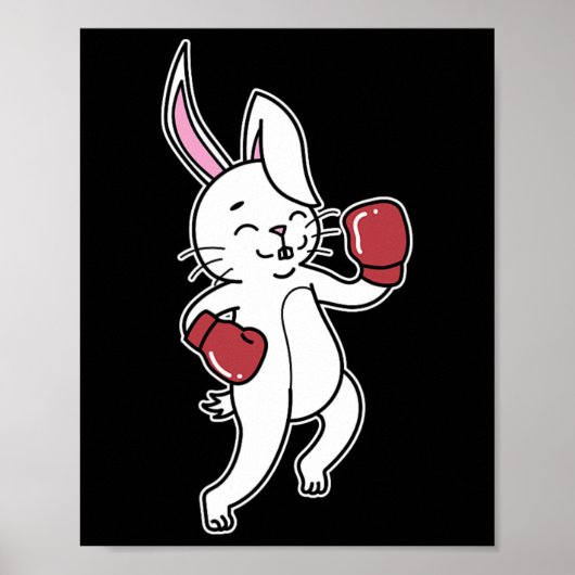 Kaninchen Boxing Poster (Vorne)