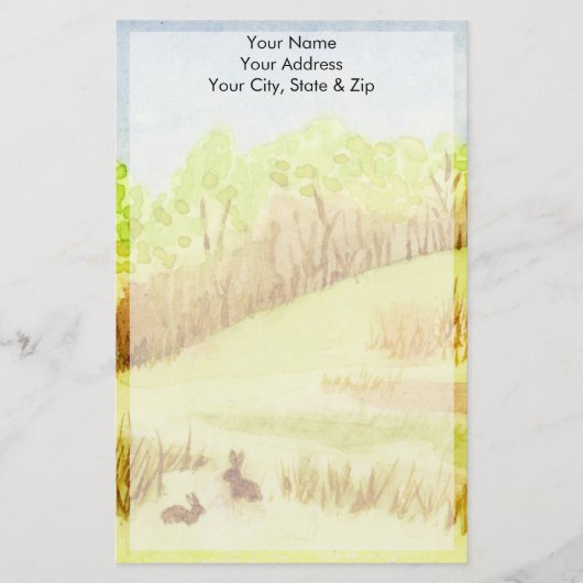 Kaninchen Briefpapier (Vorderseite)