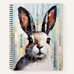 Kaninchen Bunny Animal Art Deco Paint Notizblock