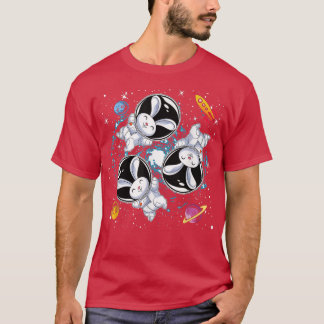 Kaninchen Bunny Animal Rocket Planets Space Scient T-Shirt