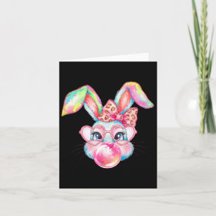 Kaninchen Bunny Blows Glücklicher Ostern Niedlich  Karte