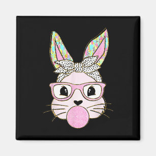 Kaninchen Bunny Blows Gum Ostertag Niedlich Magnet