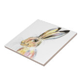 Kaninchen Bunny Hare Floral Tierwelt Niedlich Cerf Fliese (Seite)