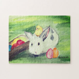 Kaninchen Bunny Hare Osterfest Tierwelt Niedliches Puzzle