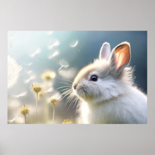 Kaninchen Bunny Wild Animal Tranquile Peace Poster