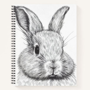 Kaninchen Bunny Wild Nature Animal Illustration Ar Notizblock