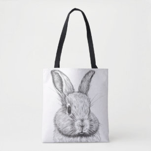 Kaninchen Bunny Wild Nature Animal Illustration Ar Tasche