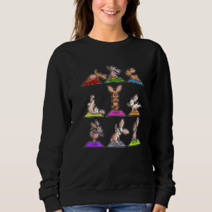 Kaninchen Bunny Yoga-Übungen Sport Gymnastik Ohm H Sweatshirt
