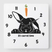 Kaninchen Carrot Wall Uhr (Vorderseite)