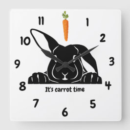 Kaninchen Carrot Wall Uhr