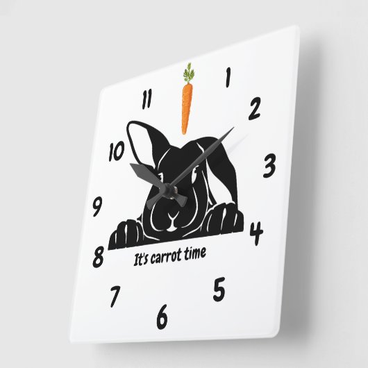 Kaninchen Carrot Wall Uhr (Winkel)