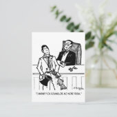 Kaninchen-Cartoon 2647 Postkarte (Stehend Vorderseite)